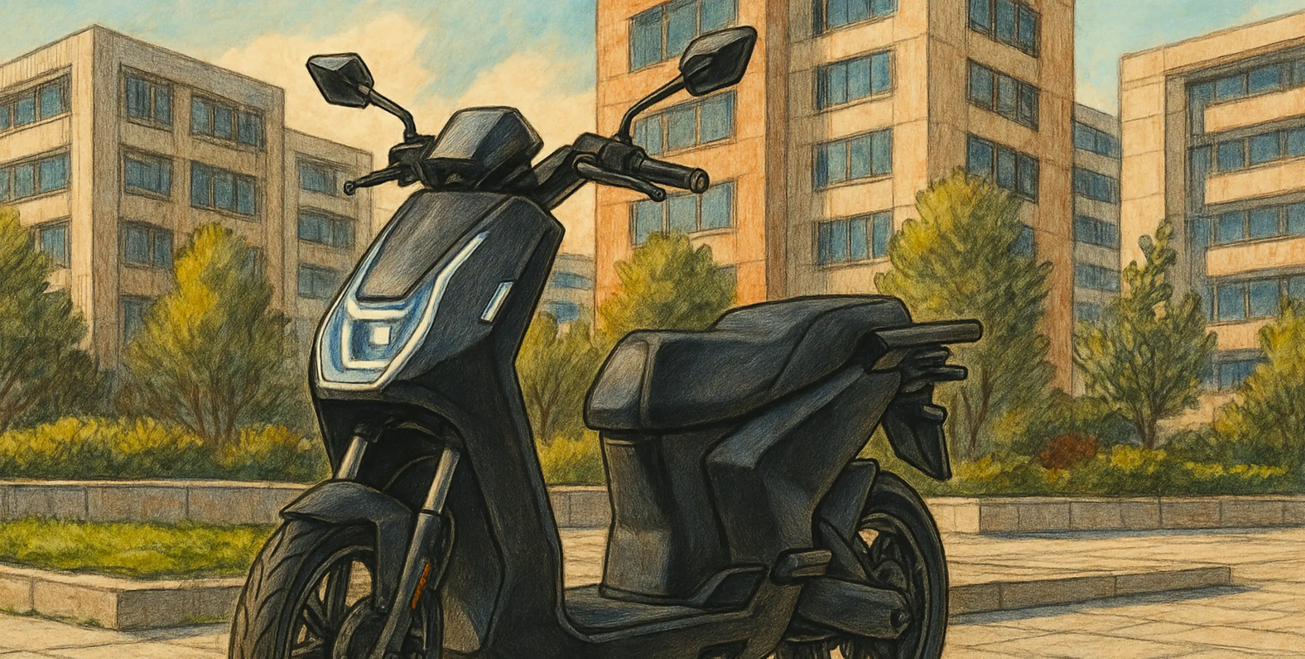 vmoto citi garé en ville